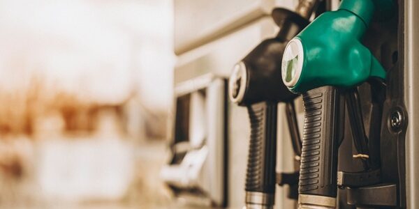 Close,Up,Of,Diesel,And,Petrol,Fuel,Pistols,At,A