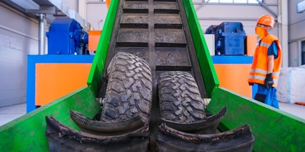 An,Industrial,Enterprise,For,Recycling,Used,Car,Tires.,Recycling,Of
