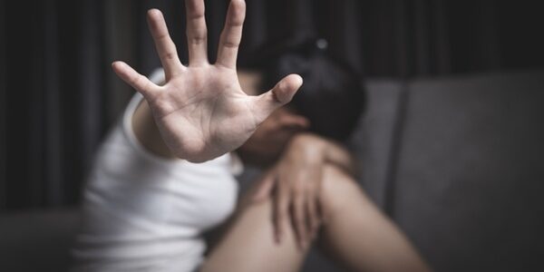 Stop,Violence,Against,Women.,Woman,Raises,Hands,To,Stop,Violence